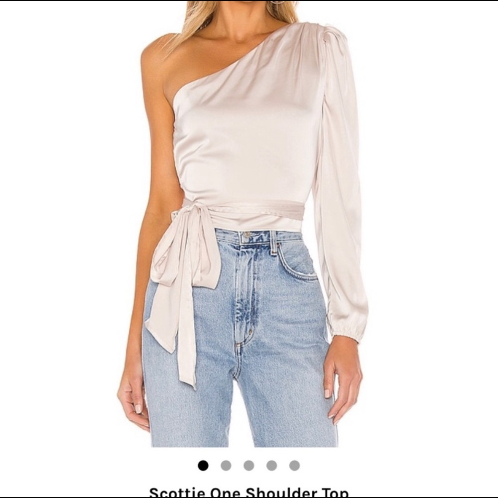 Revolve | SCOTTIE ONE SHOULDER TOP IN BONE